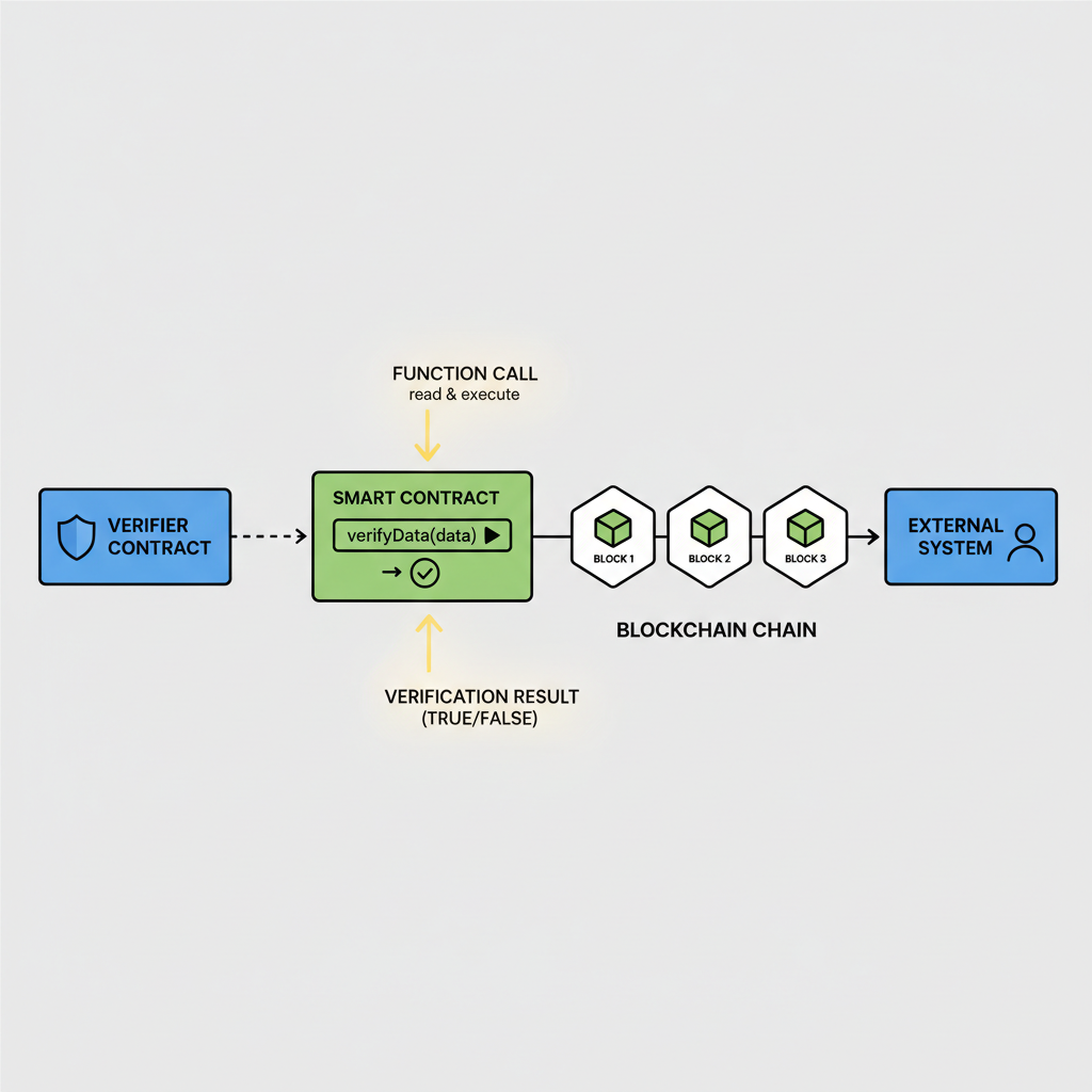 ethereum smart contract verifier function call, blockchain chain